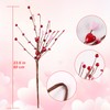 N&T NIETING 6 Branches Artificial Flowers Berry Twig Stem, Valentines