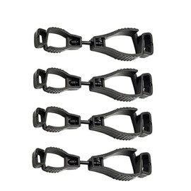 Naisfei 4 PCS Glove Clips, Black Grabber Clip Safety Work Keeper, Clamp Catcher Labor Holder Guard for Work Gloves