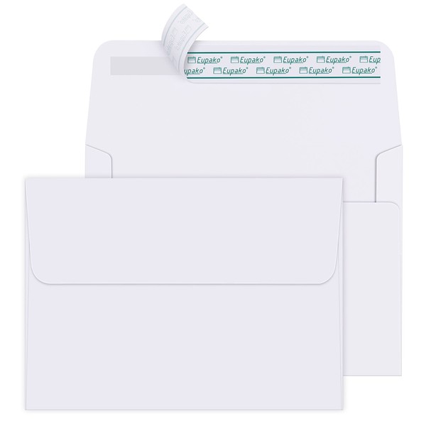 Eupako Eupako A6 White Envelopes 4x6, 250 Pack Self Seal
