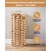 WAOHANAZ Rattan Umbrella Stand, Umbrella Holder for Entryway, Hand Woven