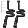 Loyala 2PCS 11.5ft Gutter Downspout Extensions Flexible Drain Downspout Extender