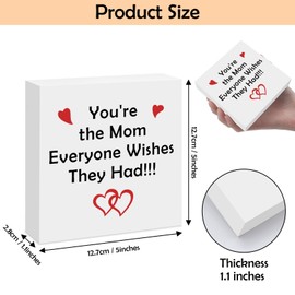 Best Mom Gifts from Daughter Son Wood Box Sign Decor Mom Appreciated Gifts Birthday Valentine's Day Mother's Day Gift for Mother Wife Sister First Time Moms Mother To Be Gift Wooden Plaque Box Sign