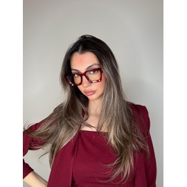 VISOONE Enhanced Version Rectangle Chic Preppy Look Blue Light Blocking Glasses for Women Men RIVER-LIGHTER