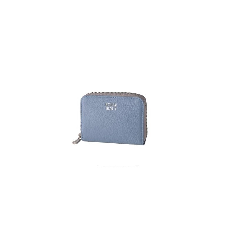 Natural Beauty Mini Wallet, RF Folding Wallet, Glass, blue