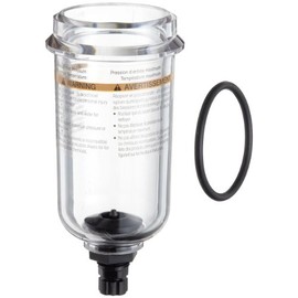 Parker PS732P Polycarbonate Bowl with Twist Drain for 06, 11F and 06E Series Filter/Regulator, 4.4oz Capacity, 150 psig