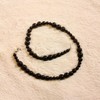 UNITARY Black Onyx Agate Strand Necklace for Women, Handmade Beaded
