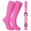 WERFORU Youth Baseball Socks and Metal Free Belt Set-Adjustable Belt