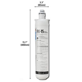 2Pack,Microfilter FLUUX FX-15,Hybrid cartridge,NSF Certified,Under Sink Water Filter System, Compatible with Faucet, Coffee Machine,Water heater cleaning machine,16K Gallons