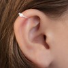 Silver Helix Hoop - Tiny 3mm White Opal Handmade 925