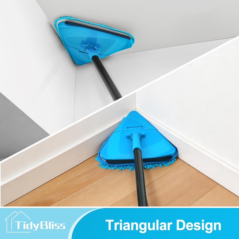 TidyBliss Wall Mop Cleaner with Long Handle 80”, Ceiling Duster