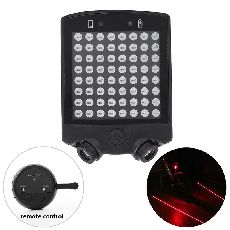 Bicycle Bike Wireless Remote Control Steering Brake Turning Lamp USB