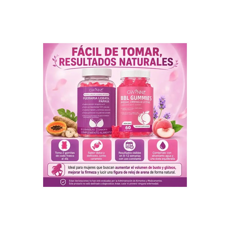 Gwynne Bbl Gummies Fenogreco Mejora Tu Busto Y Glúteos 60