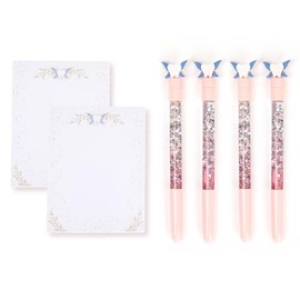 20 Moments of Tooth Tooth Fairy Wand Pen & Notepad Double Set - Add to a Tooth Fairy Kit Includes 4 Floating Glitter Pens & 2 Notepads with 50 sheets each - Tooth Fairy Gift for Children & Dental Hygienist Gifts