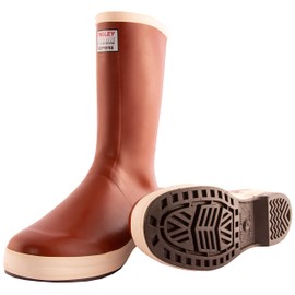 Tingley Pylon MB920B Neoprene Plain Toe Boot (12-1/2 Inch), Men's 12, Brick Red Upper - Brown Sole