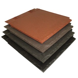Brown Enviro Tile Slate Roof Lightweight Synthetic Plastic Roofing Conservatory Porch Garage Shed Shingle