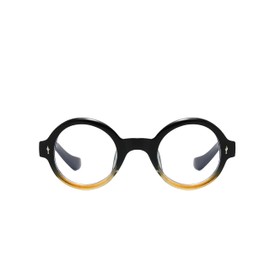 LJCZKA Retro Round Blue Light Glasses for Men Women Vintage 90s Anti Fatigue for Computer Screen TV (BlackTeaClear)