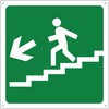 Pubblimania Emergency Exit Stairs Left 20 x 20 cm |