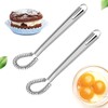 WEERSTONE 2 x 20cm Stainless Steel Spiral Whisks - Silver
