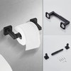 Matte Black Bathroom Hardware Set 4 Pieces,Towel Bar Set Stainless