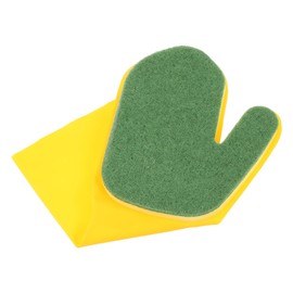 Healvian Reusable Cleaning Gloves for Household Dishwashing Durable Latex Kitchen Gloves Yellow and Green for Easy Washing and Moisture Protection