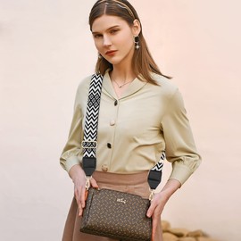 Bag Strap, 5 cm Shoulder Strap for Bags, Multicoloured, Adjustable, Wide Shoulder Strap for Bags for Men and Women, 80-140 cm Adjustable Replacement Bag Strap (L-Black White)