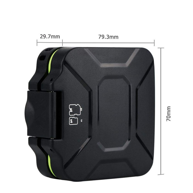 8 Slots Compact SD TF Memory Card Case Holder Storage