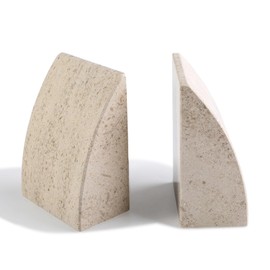 Koville Marble Bookends for Shelves, Large Bookends for Heavy Books, Non-Slip Heavy Duty Book Stopper for CD/Movies, Aesthetic Decorative Bookends for Shelves Table Home Decor(Brown)