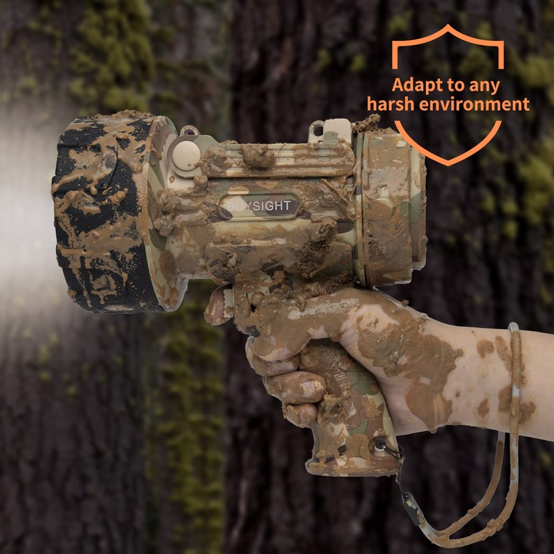 BUYSIGHT Rechargeable Spotlight Flashlight,1000000 LMS Hand held Spot Lights IP67