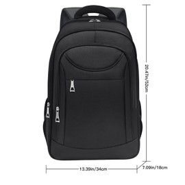 Backpack 15.6" Laptop Backpack for School Travel Business Anti Theft Backpack, College Laptop Computer Bag for Men Women - Black