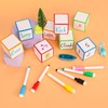 ESEHGS Dry Erase Blocks Set Dry Erase Blank Foam Dice