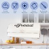 AuldHome Design Rustic White Bread Box; Farmhouse Vintage Enamelware Countertop