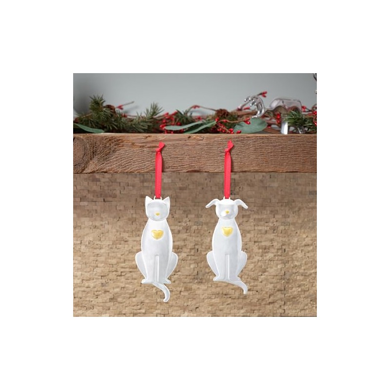 nambe Kitty Christmas Ornament (r) -