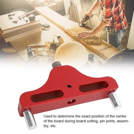 Aluminum Alloy Center Scriber, Woodworking Center Finder Tool Measuring Range Less Than 95mm, Measuring Tool for Woodworking Wooden DIY (Red)