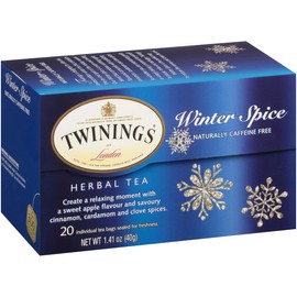 Twinings Holiday Variety Pack Tea Bags, Christmas Tea and Winter Spice, 20 Count (Pack of 4), Enjoy Hot or Iced