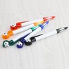 TEMOOUES 5Pcs Funny Football Writing Pen Retractable Ballpoint Pens -slip