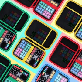 Lebakort - Funda de almacenamiento compatible con GiiKER Smart Sudoku Puzzle Games Original 2500 Challenges Sudoku Brain Teaser Puzzle Kids (Negro + Funda Azul)