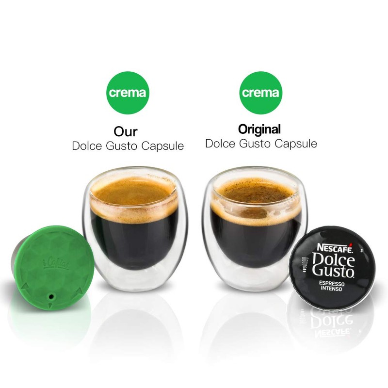 i Cafilas New Lid Stainless Steel Refillable Coffee Capsules Crema