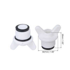 PATIKIL G1/2" Male Thread PPR Pipe Fitting End Cap Connector Plug with Butterfly, 10Pcs Garden Irrigation Water Tubing Stopper for Preventing Leakage, White