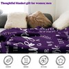 Henazin Thank You Gifts For Women/Men, Purple Gift Blanket 60"X50",