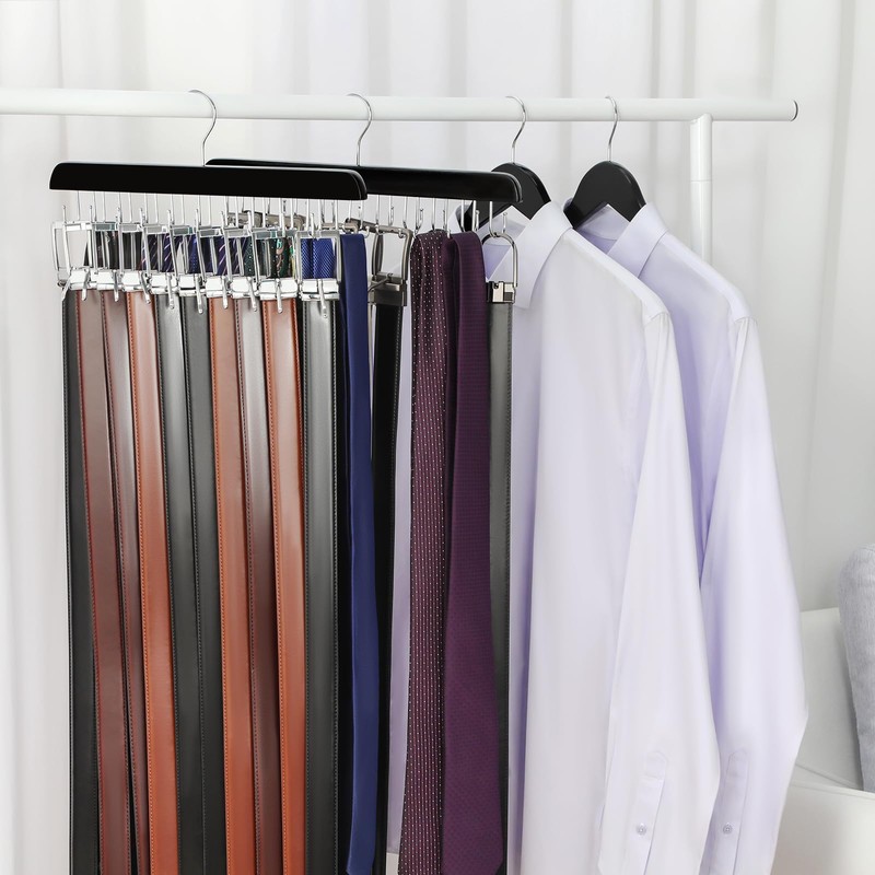 TOPIA HANGER 40 Hooks Belt Tie Hanger Space Saving for