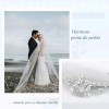 Tiara De Cristal Y Perlas Novia Peine El Pelo De