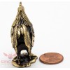 Solid Brass Amber Figurine of bird Golden Rooster IronWork