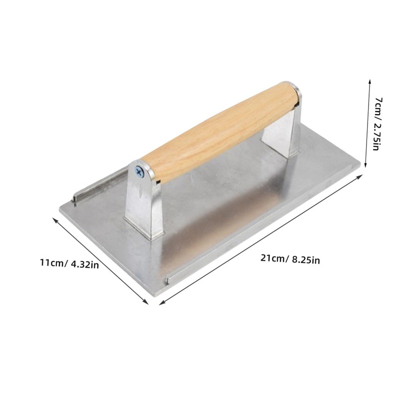 VICASKY Manual Aluminum Grill Press Portable Rectangle Burger Patty Maker