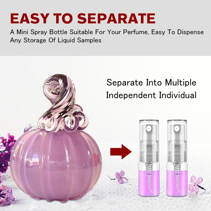 Csdtylh Mini Spray Bottle 2ml, Refillable Glass Spray Bottle, Glass
