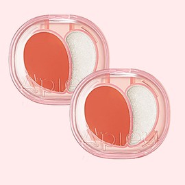 APIEU Juicy Pang Mood Blending Lip & Cheek Balm 2.3g, 01 Nude Peach Balm, 2 pieces / 어퓨 과즙팡 무드 블렌딩 립앤치크밤 2.3g, 01 누드피치밤, 2개