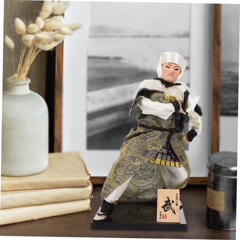 Kisangel Japanese Samurai Doll Decoration Traditional Figure Lightweight and Home