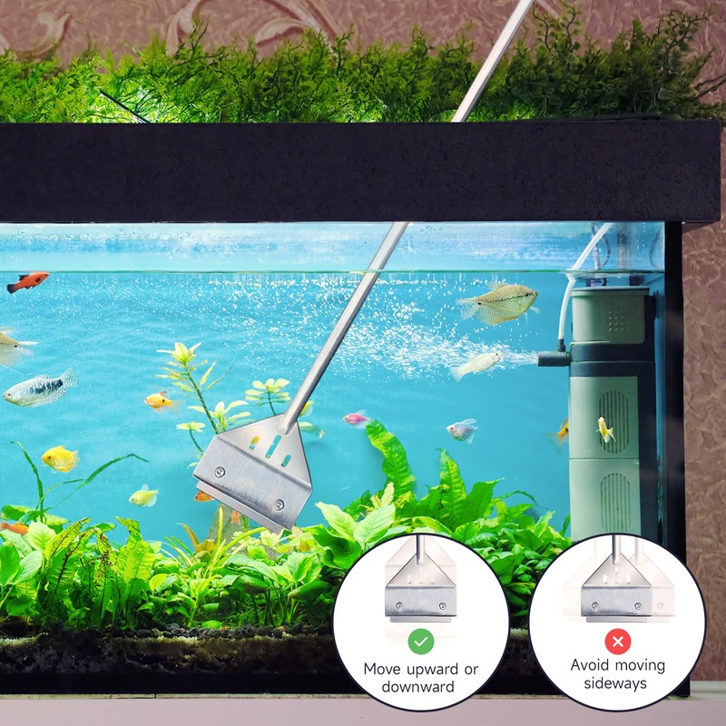 Kirecoo Algae Scraper for Glass Aquariums, 25.6" Fish Tank Cleaner,