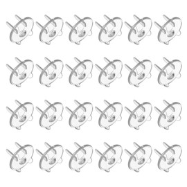 MECCANIXITY 24 Pack Outlet Covers Proofing, Plug Covers Easy Installation Electric Plug Protectors Safety Socket Cover Protector Transparent