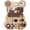 Wooden Sensory Bear Shaped Learning Toddler Busy Board for Playroom,