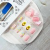 24 Pcs Cute Easter Press on Nails Short Square Fake